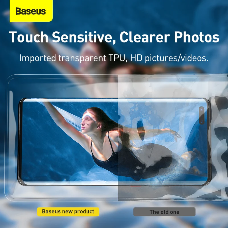 Baseus Waterproof Phone Case Under 7.2 inches For iPhone 12 Pro Max Swim Case IPX8 Universal Cover For Huawei Xiaomi Samsung - Image 6