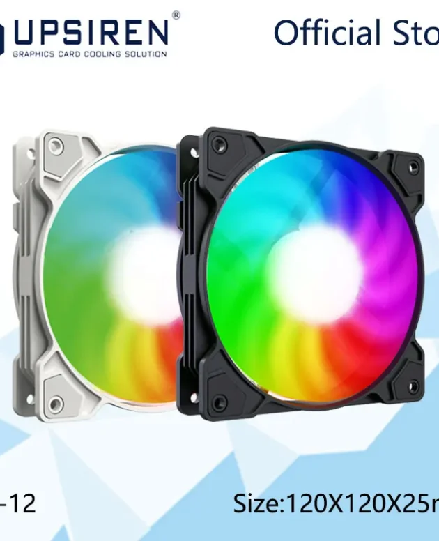 UPSIREN UF-12 Case fan 12cm 5V 3Pin ARGB and 4Pin PWM High performance mute cooling fan Halo light effect