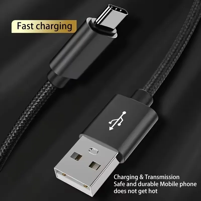 USB Type C Fast Charging Cable For Samsung Xiaomi Redmi POCO Honor OnePlus Quick Charge Braided Data Cables For iPhone 17 16 15 - Image 4