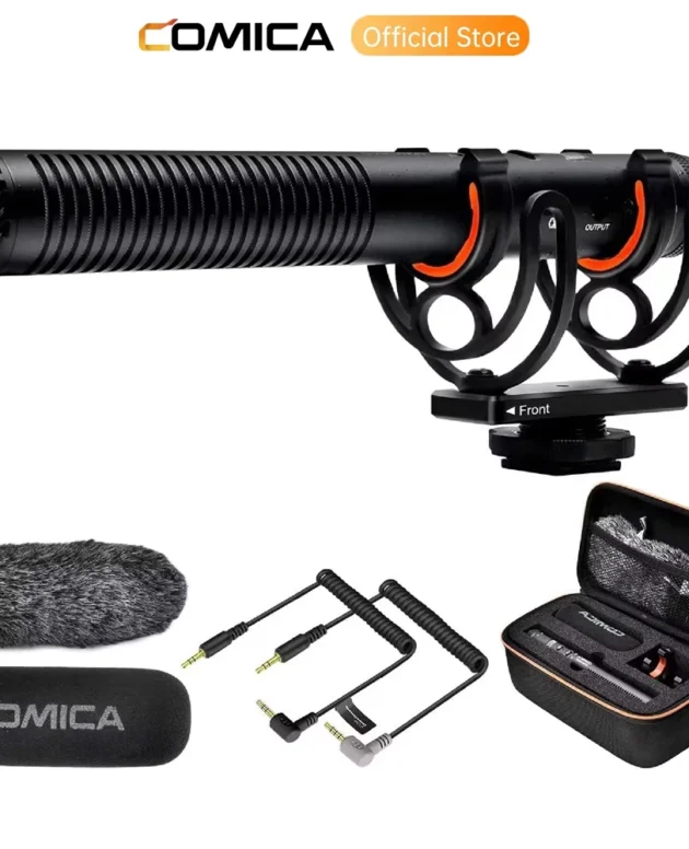 COMICA VM20 Shotgun Microphone, Professional Super Cardioid Microphone with Shock Mount, Camera Microphone For Video Record