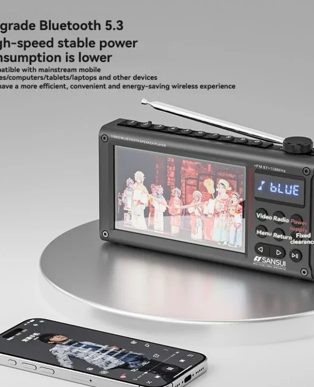 SanSui multifunctional portable player new highend video F69 singing card Bluetooth radio speaker with timed shutdown function
