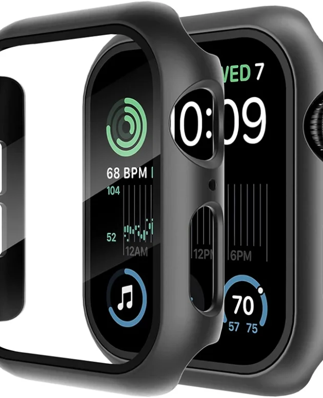Tempered glass+Case for Apple Watch 46mm 44mm 45mm 41mm 40mm 42mm Screen Protector for iwatch series 10 9 8 7 6 SE 5 Accessories
