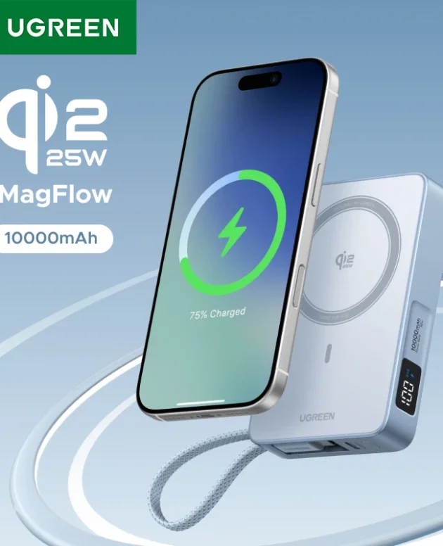 UGREEN Qi2.2 25W Power Bank Fast Charge 10000mAh Magflow PowerBank External Battery for iPhone 17 Pro Max for MagSafe 30W