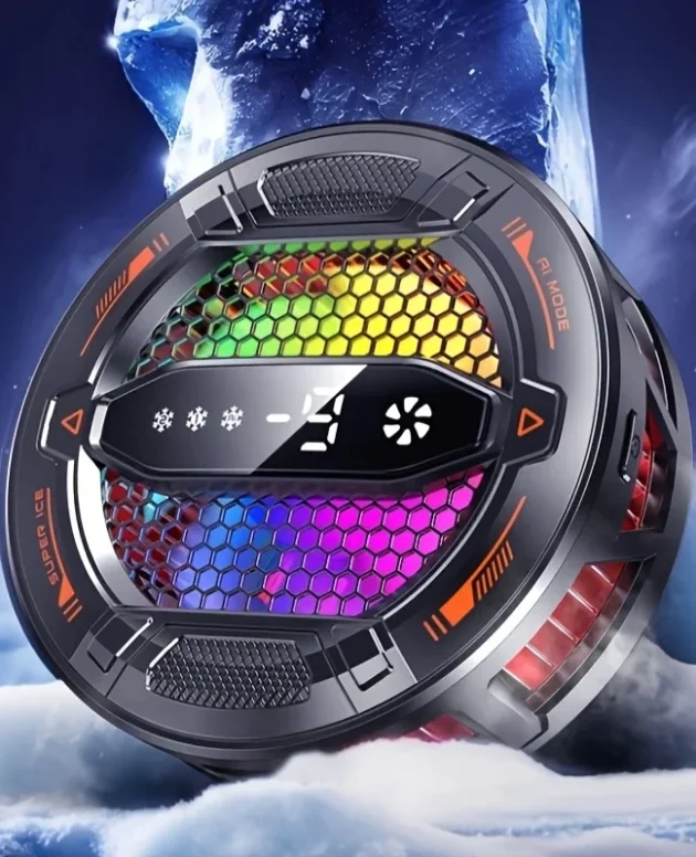 Magnetic Phone Cooler, 15W Semiconductor-Cooled Phone Cooling Fan, Magnetic or Clip-On Mount, Ultra-Fast Cooling, for Gaming
