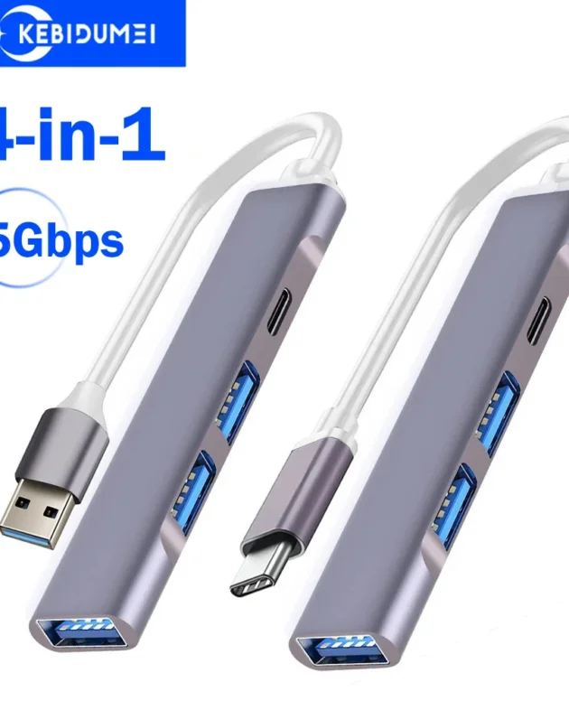 4-in-1 USB Hubs TYPE C HUB Multi USB Splitter 5Gbps High Speed Transmission USB 3.0 HUB OTG Adapter for PC Laptop Macbook