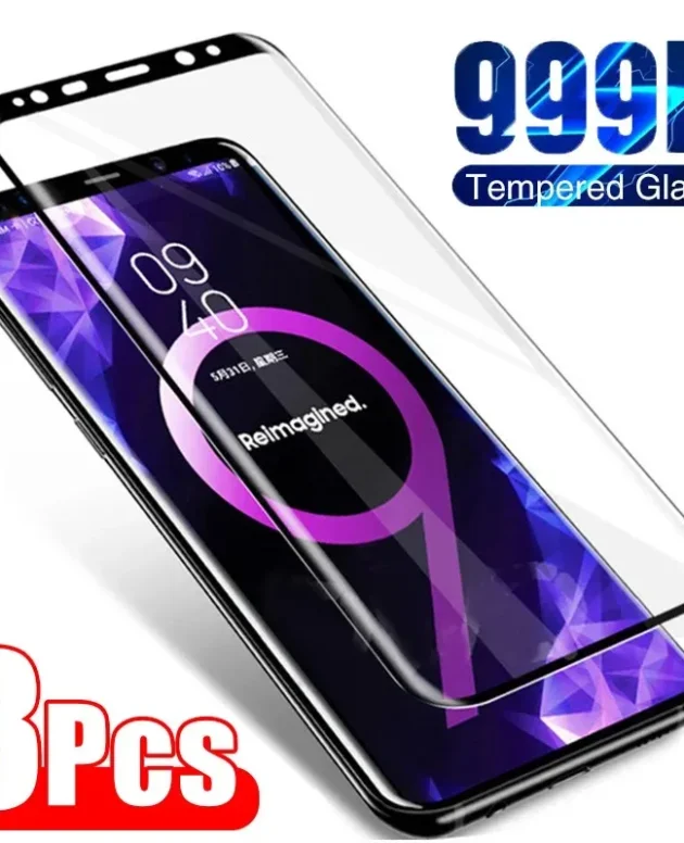 3 Pcs Tempered Glass For Samsung Note 9 10 20 Ultra Samsung S24 S23 S22 S21 S20 Ultra S10 S9 S8 Plus Full Cover Screen Protector
