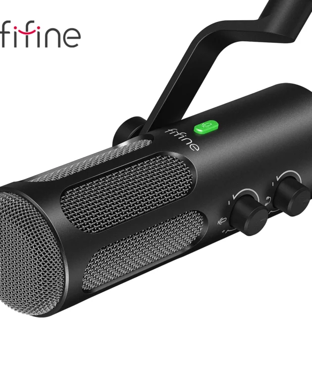 FIFINE Tank3 Heavy-Duty Metal USB/XLR Dynamic Microphone for Podcasting, Studio-Grade Recording, Noise Reduction & Premium Sound