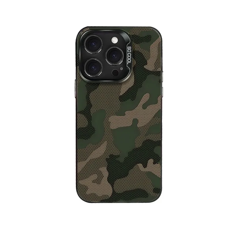 Green Camouflage Pattern Phone Case for Samsung Galaxy S26 S25 S24 S23 S22 S21 Note20 Ultra Edge Plus 4G5G Anti Fall Matte Cover