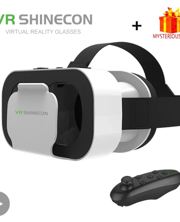 Shinecon VR Glasses Viar Virtual Reality Headset 3D Devices Helmet Goggles Lenses For Smartphone Smart Phone Game Mobile Viewer