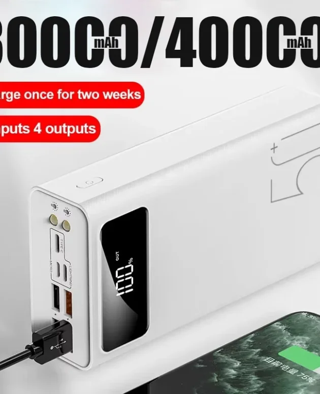 Power Bank 30000mAh/40000mAh External Battery USB QC Fast Charging Powerbanks LED Display Portable Phone Charger For Xiaomi