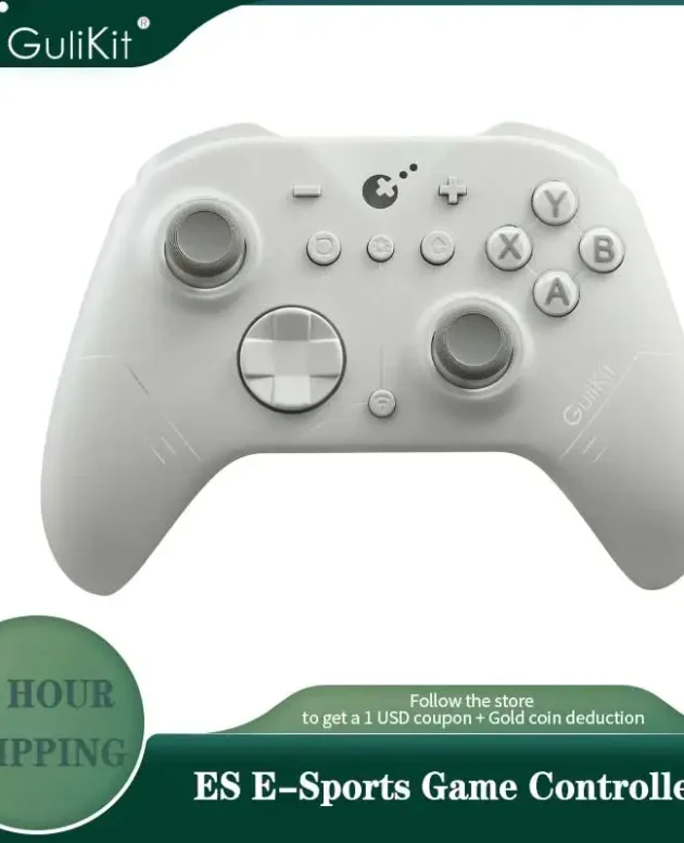 GuliKit ES E-Sports Bluetoth Controller，Wireless Gamepad with Hall Effect Joystick for NS ,Nintendo Switch 2 ,PC Windows Androi