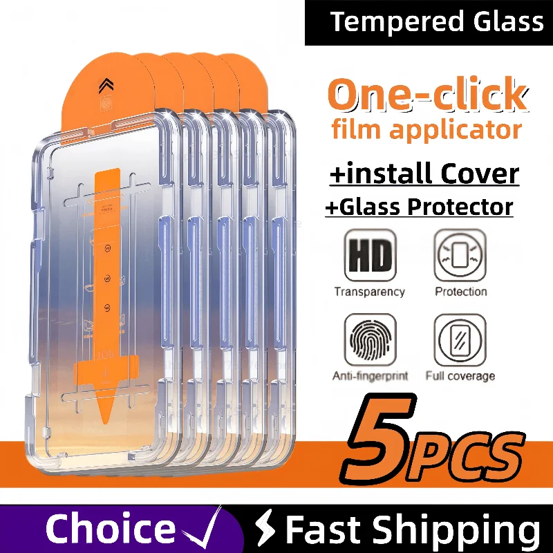 5Pcs HD Glass For Samsung S25 S24 Ultra S23 S22 S21 Plus A35 A34 A54 A16 A36 A55 A56 A25 A15 5G Screen Protector Tempered Glass