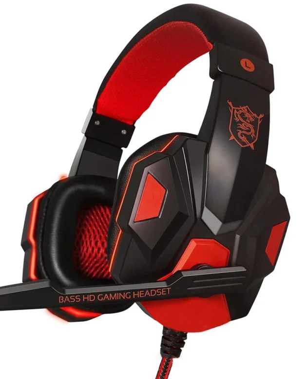 3.5mm Wired Gaming Headphones With Microphone 120° Adjustable PC Bass Stereo Gamer Headset For PS4 PS5 Xbox Smartphone Laptop