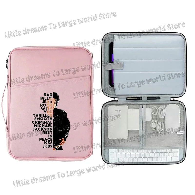 Michael Jackson Laptop Storage Bag 11-15Inch Protective Tablet Sleeve Case Padded Carrying Case Fit for Pad Laptops Note Handbag - Image 4