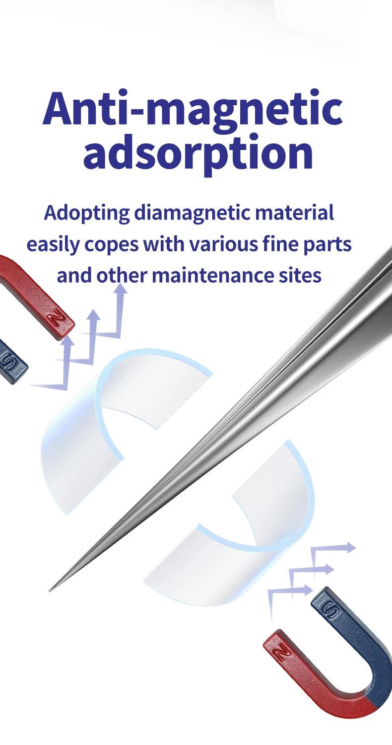 MECHANIC G11 G15 High Hardness Anti-Magnetic Tweezers For Mobile Phone Repair Fly Wire Motherboard BGA Clamping precise Tool - Image 6