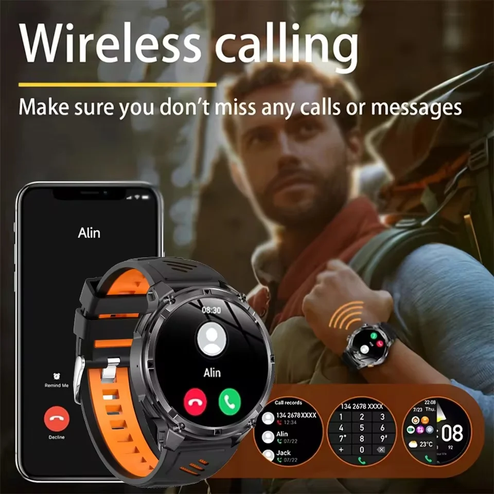 Forerunner TANK GPS Smart Watch New Original 1100mAh Battery 10ATM Waterproof with Flashlight BT Call Features for Outdoor Sport - Image 5
