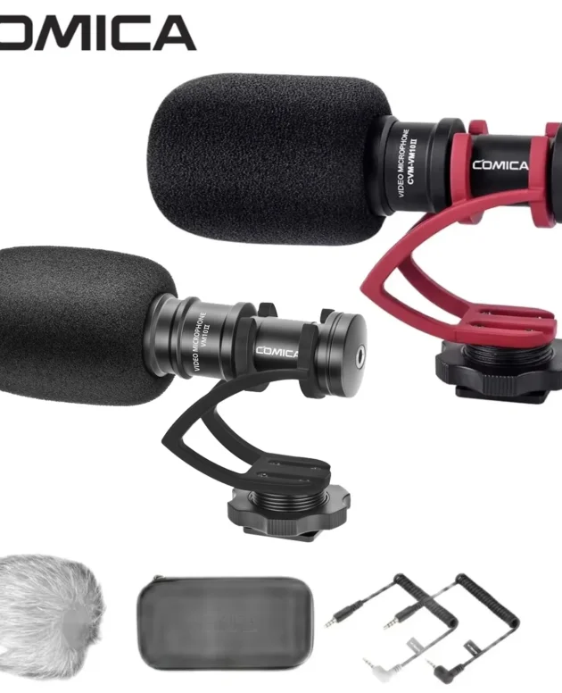 Comica CVM-VM10II Professional Shotgun Microphone with Shock Mount For iPhone,DSLR Camera,Android Smartphones Camera Microphone