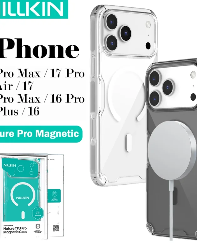 Nillkin For iPhone 17 Pro Max 17 Air iPhone 16 Pro Max 16 Plus 17Pro Nature Pro Magnetic Transparent TPU Frame Cover Phone Case
