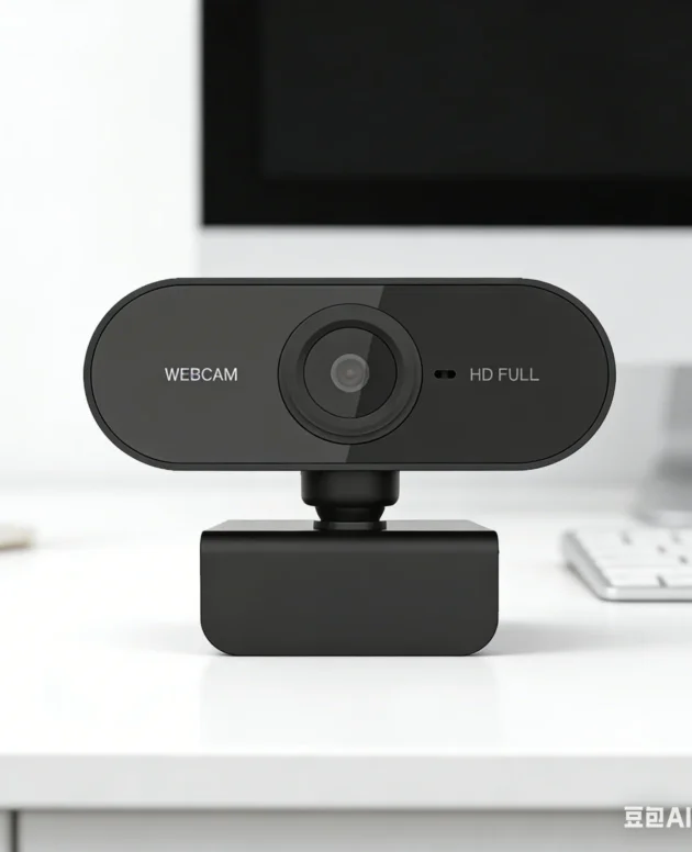 USB Webcam with Microphone, Plug and Play Computer Camera for Video Calling, Zoom, Teams, Streaming, Compatible with PC and Mac