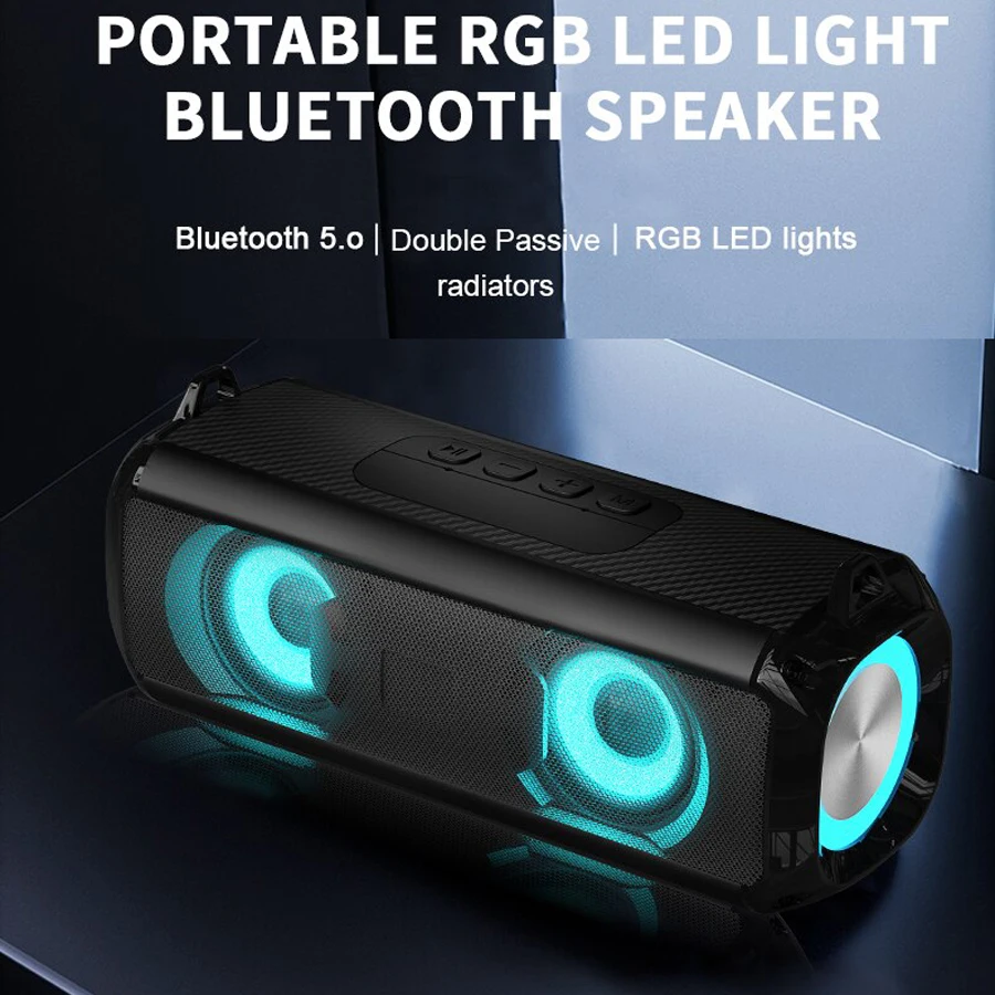 Portable Subwoofer Caixa De Som Bluetooth Speaker Wireless Radio FM Sound Box Music Bocina Bass With Lamp Column Blootooth Audio - Image 2