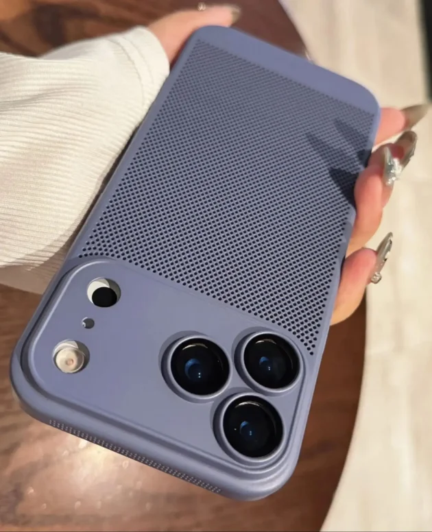 Original Cooling Grid Heat Dissipation Phone Case For iPhone 17Air 16 16E 15 14 13 12 11 17 Pro Max Mesh Breathable Hard Cover