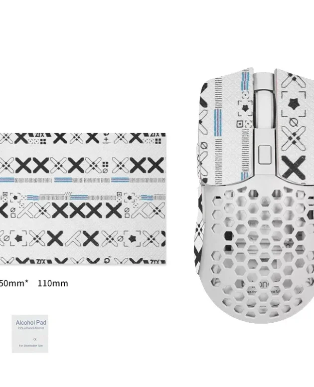15*11cm DIY Anti-Slip Wireless Gaming Universal Style Mouse Sticker Sweat-Proof Mouse Grip Tape Wear-Resistant PC Desktop Laptop