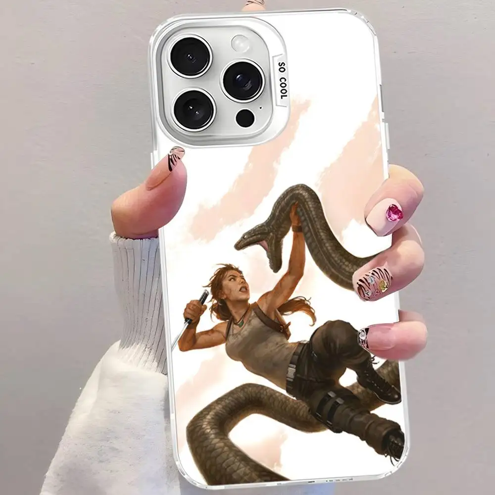 Hot Vedio Game Tomb Raider 123 Phone Case For IPhone 17 16 15 14 13 12 11 Pro Max Plus Color Silver Cover - Image 4