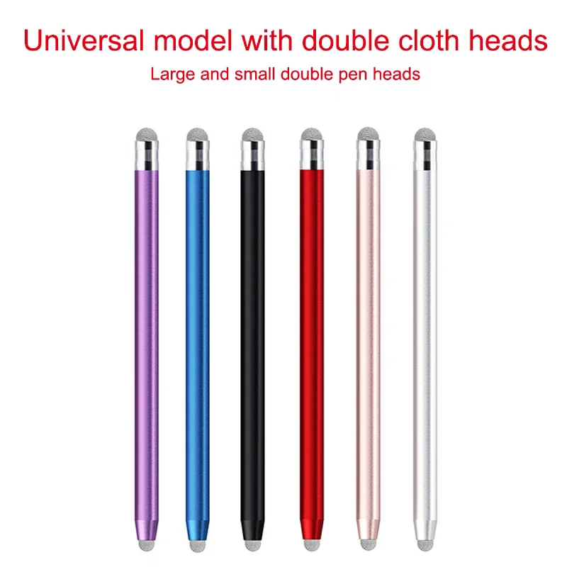 Mesh Fiber Capacitive Stylus Pen Double Nib Touch Screen Pens Drawing Pen For Universal Capacitive Screen Smart Phone Tablet