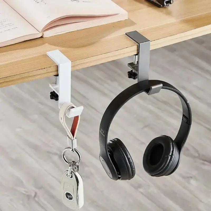 Adjustable Desk Edge Hook Gaming Headphone Desk Bag Hanger Backpack Storage Hanging Hook Holder Punch-free Home Office Organizer - Image 3