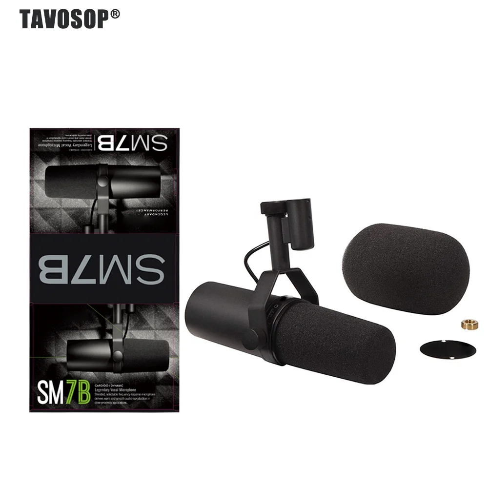 Cardioid Dynamic Microphone SM7B Sm7b 7B Studio Selectable Frequency Response Mic for Live Stage Recording Podcasting