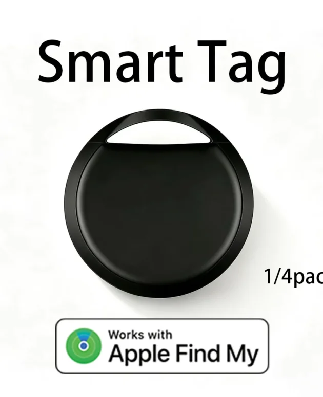 1/4 Pack Smart Tag for Apple Find My – Bluetooth Item Tracker with Left Behind Alert & Loud Beep for Keys Wallet Luggage Finder
