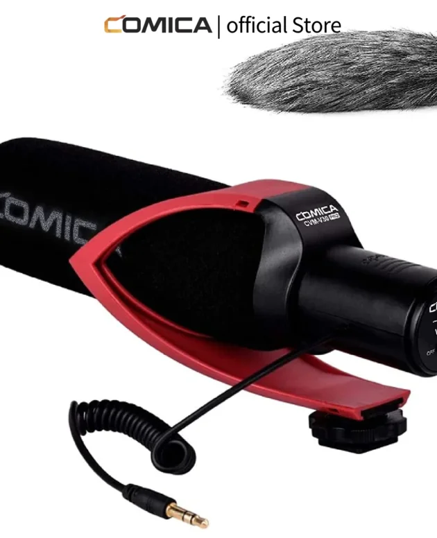 COMICA CVM-V30 PRO Camera Microphone Super-Cardioid Condenser Shotgun Microphone for Canon Nikon Sony Panasonic DSLR Camera