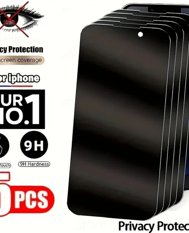 5Pcs Privacy Tempered Glass for IPhone16/15/14/13 Promax 11 Pro 12Mini Anti-Peep Screen Protector 13 Promax 7 8 XS XR 15Plus 16E