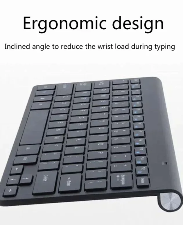 2.4G Wireless Keyboard and Mouse Combo - 10M Range, Slim Mini Design for Laptop/Desktop/PC, Quiet Click, Plug & Play