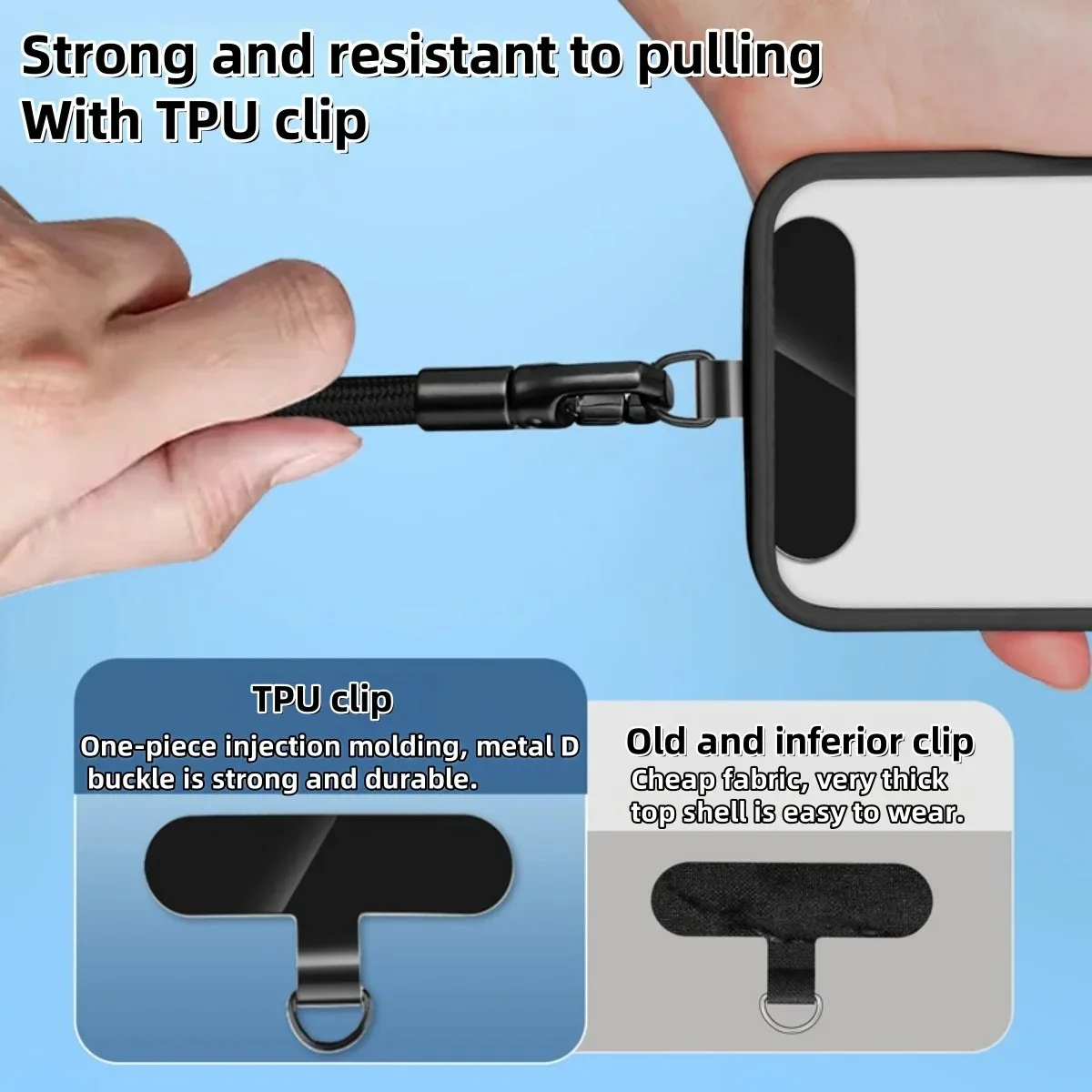 Universal Adjustable Mobile Phone Lanyard Short Wrist Strap with Self-locking Anti-drop Design Durable Polyester Phone Strap - Image 4