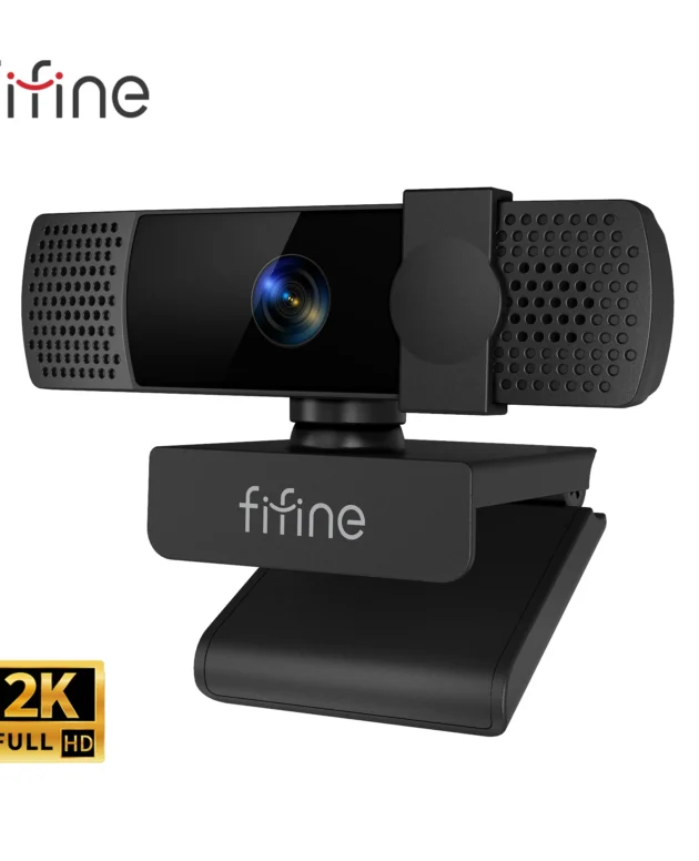 FIFINE 2K QHD PC Webcam for Gaming and Live streaming,Plug&Play USB camera for Desktop&Laptop with AutoFocus,Privacy Cover-K436