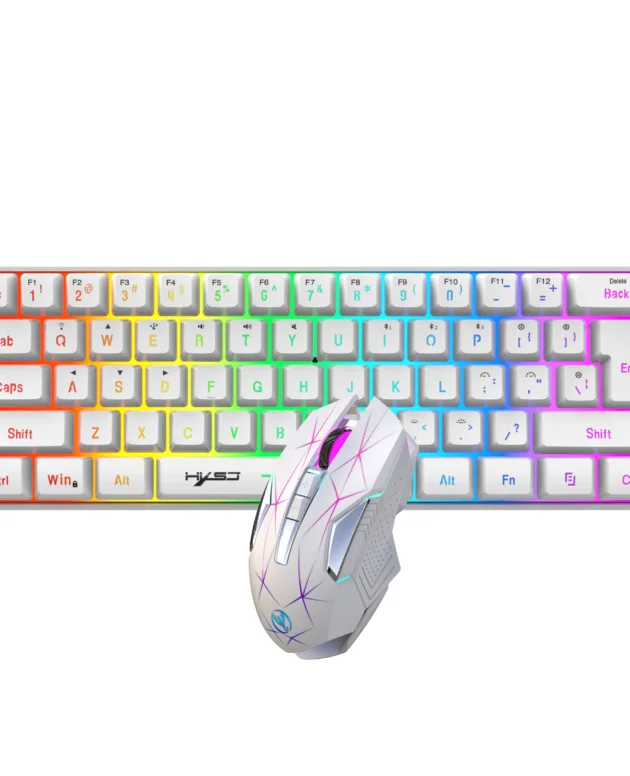 60% Wireless Gaming Keyboard and Mouse Combo, RGB Backlit Quiet Ergonomic Mechanical Feeling Keyboard, Gaming Mouse for Desktop