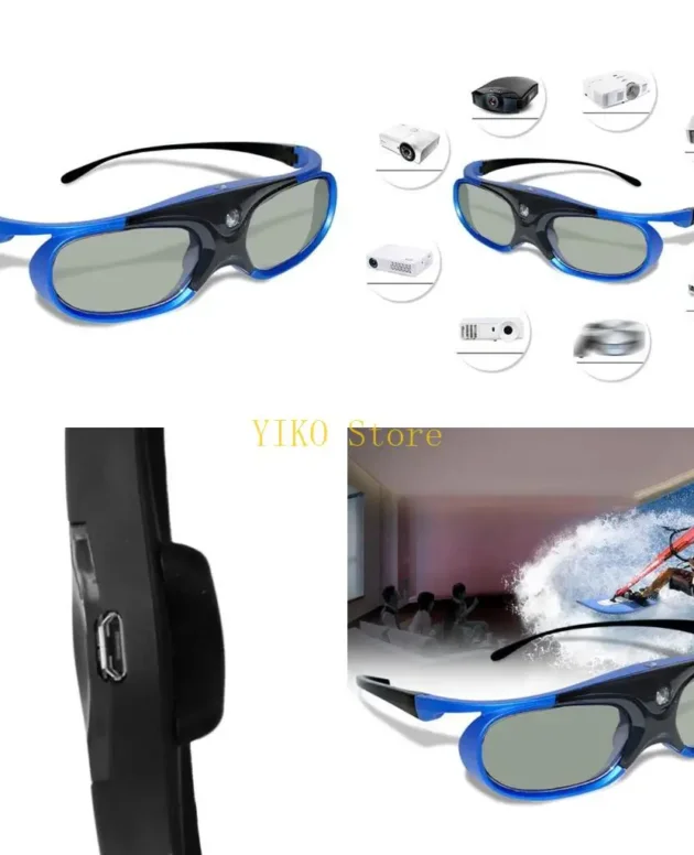 K32C Rechargeable Glasses Active Shutter Eyewear for DLP-Link Optama for Acer for