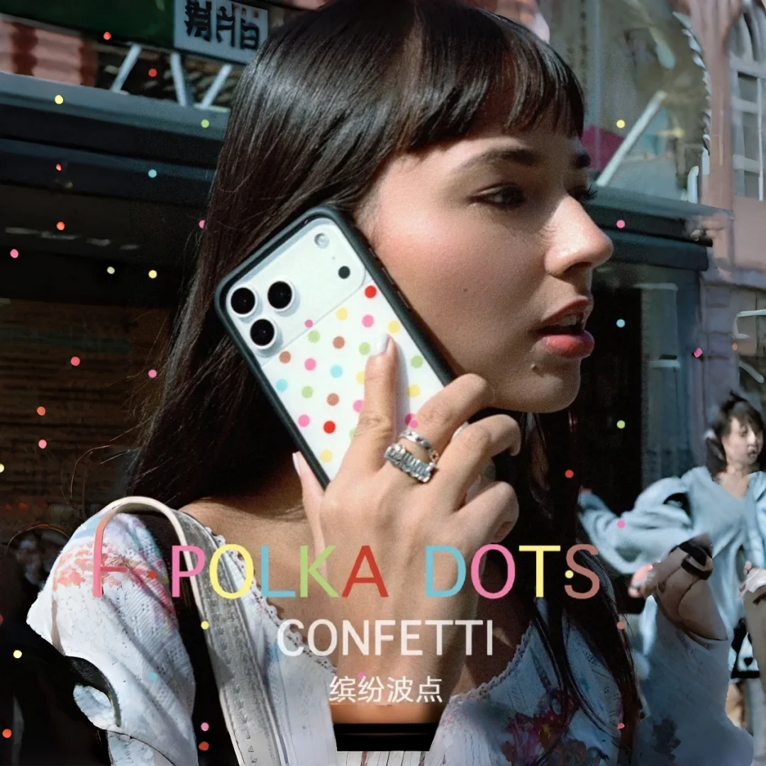 Wildflower POLKA DOTS CONFETTI Phone Case for iPhone 17ProMax 12 13 14 15 16 17 Pro Max Plus Air Wave point shockproof Cover - Image 3