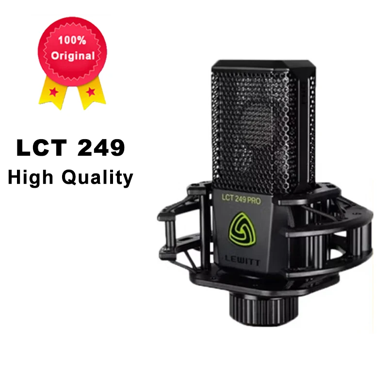 LCT 249 Pro Microphone Dynamic Mic Desktop Professional Microphone Plug-and-Play for Gaming Studio Streaming Podcast Recording