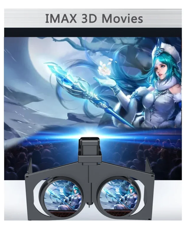 Portable 3D Glasses Movies Games Plastic 3D Virtual Reality VR Glasses Kits Foldable Virtual Reality VR Glasses for Mobile Phone