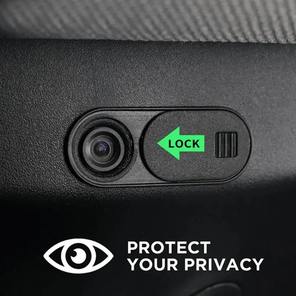 ABS Webcam Privacy Cover for Tesla Interior Camera Fits For Model 3 Y 2017 2021 Slide Left Right to Enable Disable Recording
