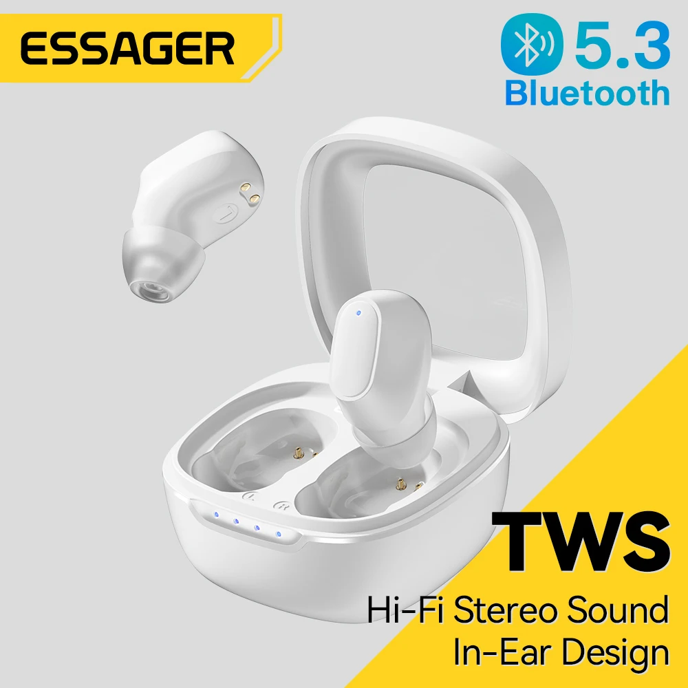 Essager TWS Bluetooth5.3 Earphone Noise Cancelling Earbuds True Wireless Stereo Sports Headset In-Ear Handsfree With Microphone