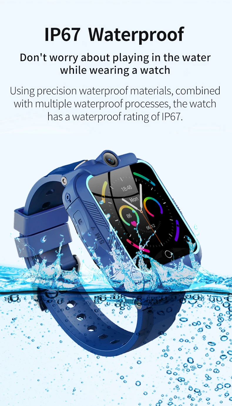 Kids Watch 4G Sim Card SOS Phone Call GPS Positioning Dual Camera 8GB APP Store Waterproof Remote Monitor Footprint Track T17G - Image 5