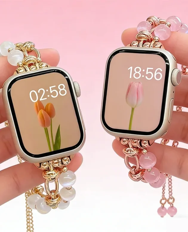 Fashion Jewelry Metal Band for Apple Watch 11/10 46mm 42mm Ultra 3 49mm Bracelet for iWatch 9/8/7/6/5/4 SE 45mm 44mm 41mm 40mm