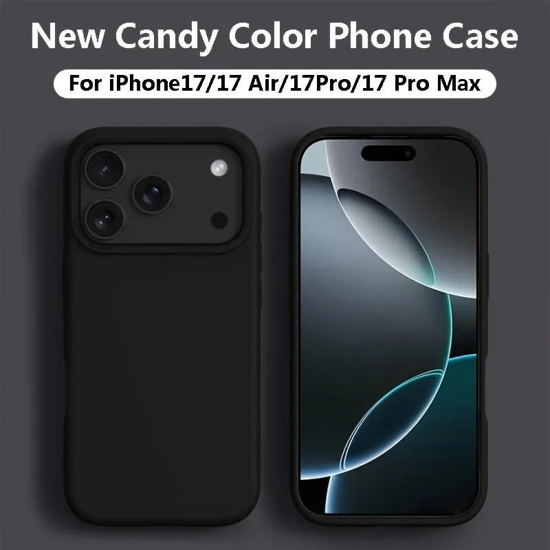 Luxury Original Case For iPhone 17 Pro Max Liquid Silicone Soft Phone Cases For iPhone 17 17Pro Air 17Pro Max Shockproof Cover
