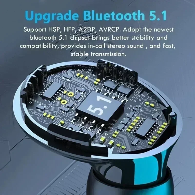 M10 Wireless Headphone Bluetooth Earphones Waterproof Earpieces Sport Earbuds For Huawei Iphone OPPO Xiaomi TWS Music Headset - Image 5