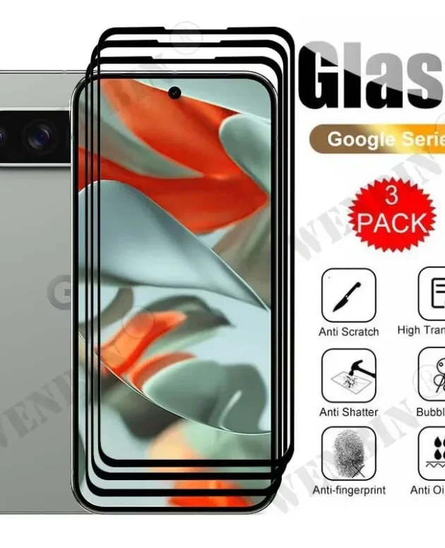 3 Pcs Tempered Glass For Google Pixel 11 10 9 Pro XL 8 7 6 Pro 7A 6A 5A 4A 3 XL Curved Full Cover Screen Protector