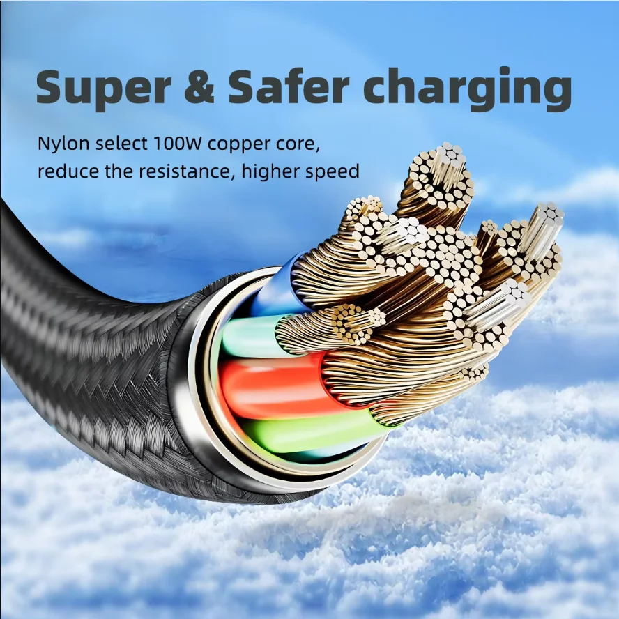 120w usb c cable,0.25m/1m/2m fast charging cable For xiaomi 17 15 pro max oneplus iphone,cable usb type c phone charging cables - Image 6
