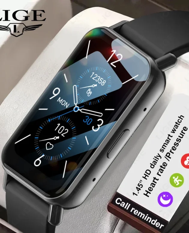 LIGE Music Smartwatch Custom Dial Women Smart Watch Fashion Men Gift Sports Fitness Heart Rate Health Monitor Ai Voice Assistant